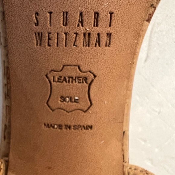 Stuart Weitzman Cork Block Heel Sandals - Picture 10 of 10